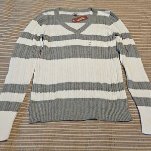 Arizona Grey Stripped Sweater NWT XXL